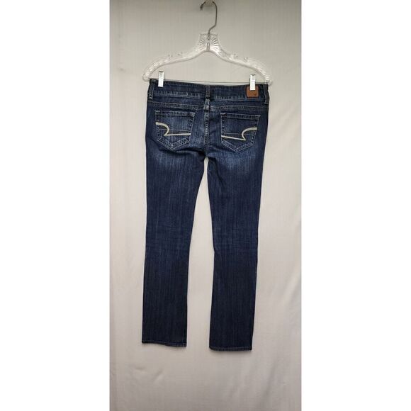 AE American Eagle Blue Artist Low Rise Stretch Bootcut Denim Jeans Size 4R - Picture 3 of 7